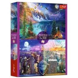 Puzzle - 2x500 - Trip around America Trefl 37500 Puzzle - 2x500 - Trip around America Trefl 37500