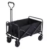 Foldable Garden Beach Transport Cart Black 120L