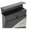 Large Mailbox for Letters and Newspapers, Anthracite, POST Inscription, 37x37x10.5 cm