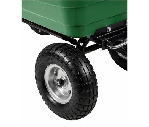 Garden Transport Cart Removable Tilting Tray Green 120 kg