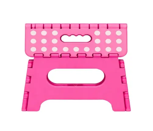 Folding Stool Footrest Step Anti-slip Pink 24 x 19 cm