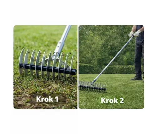 Manual Garden Lawn Aerator Scarifier Double-sided LEAN 34 cm