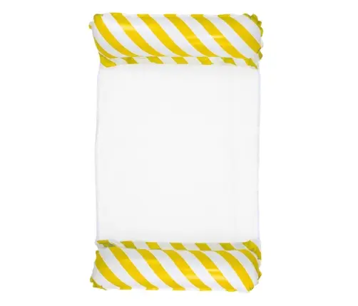 Inflatable Water Hammock Mattress Deckchair White and Yellow 120x70cm