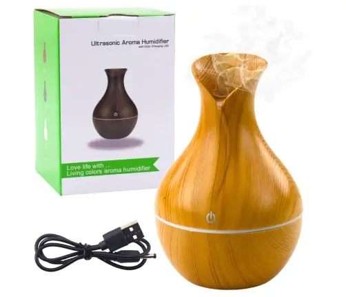 Air Humidifier Diffuser Aromatherapy Imitation Wood 130ml