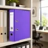 A4/80mm Document Binder with Lever Mechanism, Purple