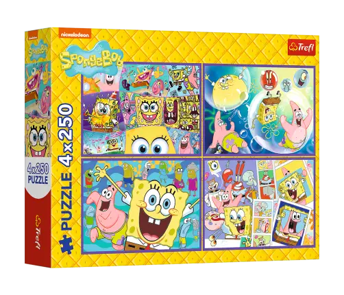 Puzzle - 4x250 - SpongeBob's Crazy World Trefl 13342