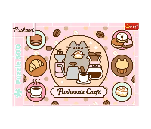 Puzzle - 500 - Pusheen in the cafe Trefl 37528 Puzzle - 500 - Pusheen in the cafe Trefl 37528