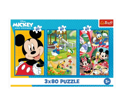 Puzzle - 3x80 - Mickey Mouse Team Trefl 34887