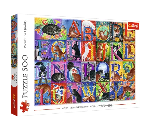 Puzzle - 500 - Cat Alphabet Trefl 37527