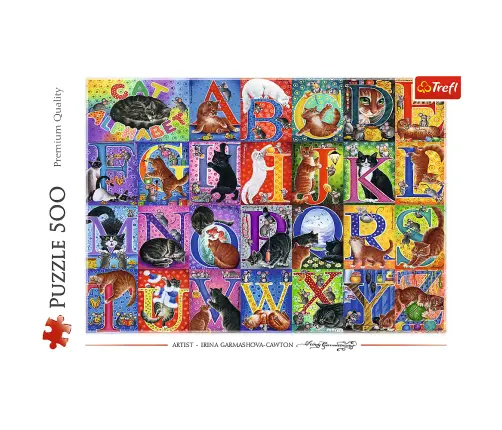 Puzzle - 500 - Cat Alphabet Trefl 37527