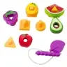 Educational Puzzle For Children Geometric Fruits Interlacing