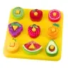 Educational Puzzle For Children Geometric Fruits Interlacing