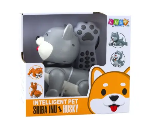 Interactive Husky Robot Dog Remote Controlled RC Voice Tricks Gray