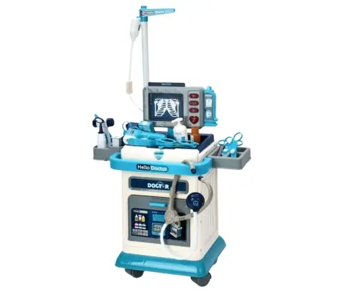 Doctor's Set Medical Trolley with EKG Lights Sounds 37 pcs. Doctor's Set Medical Trolley with EKG Lights Sounds 37 pcs.