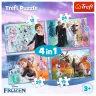 Puzzle - 4in1 (12, 15, 20, 24) - The Amazing World of Frozen - Trefl 34381