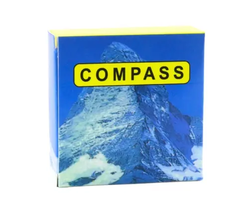 Brass Tourist Compass with Luminous Pointers Gold Brass Tourist Compass with Luminous Pointers Gold