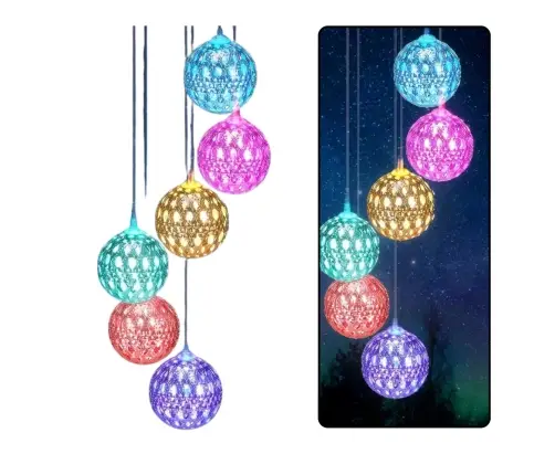 Solar Garden LED Bells Moroccan Balls 70cm