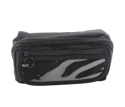 Pencil Case School Kit, Expandable, Roomy, Black, 20x10cm