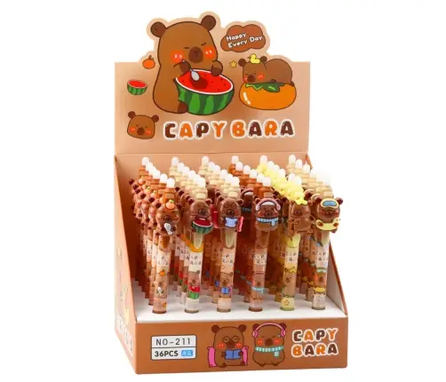Capybara 3D Blue Ink Automatic Pen with Eraser