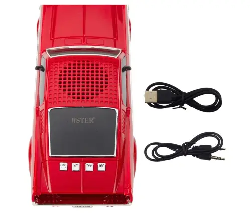 Wireless Bluetooth Speaker Classic Car LED Lights Red