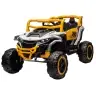 M1 White and Yellow Battery-Powered Vehicle 4x4