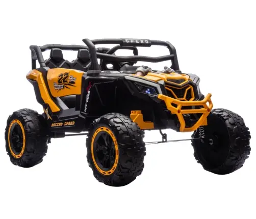 Two-seater children's electric buggy M2 Yellow