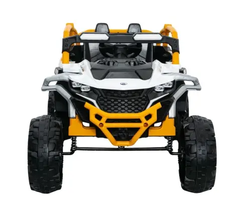 Two-seater children's electric buggy M3 Yellow and White