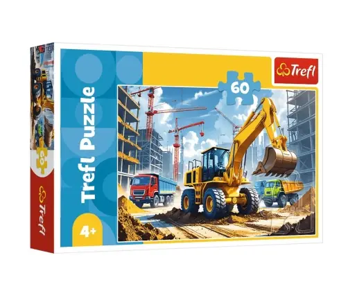 Puzzle 60 - Trefl 17406 Backhoe Loader Tractor