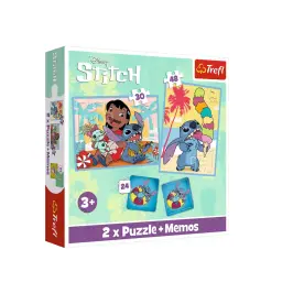 Puzzle + Memos 2in1 Lilo and Stitch, Happy Day Trefl 93585