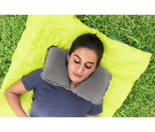 Inflatable Travel Pillow 46 x 28 cm Croissant Gray Bestway 67006