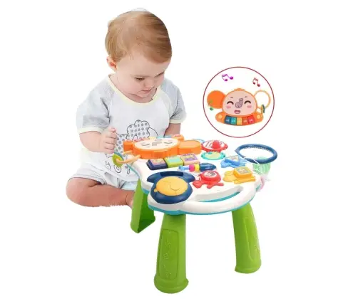 Interactive Educational Table for Toddlers Lights and Sounds Colorful 6 in 1