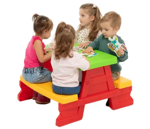 Dorex Children's Garden Table and Bench Set Red