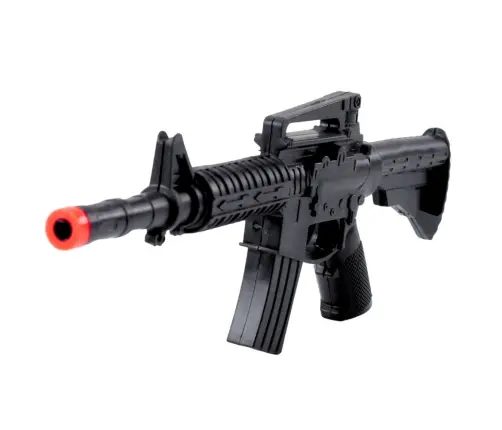 Toy Rifle Mechanical Shot Sound Black 32cm