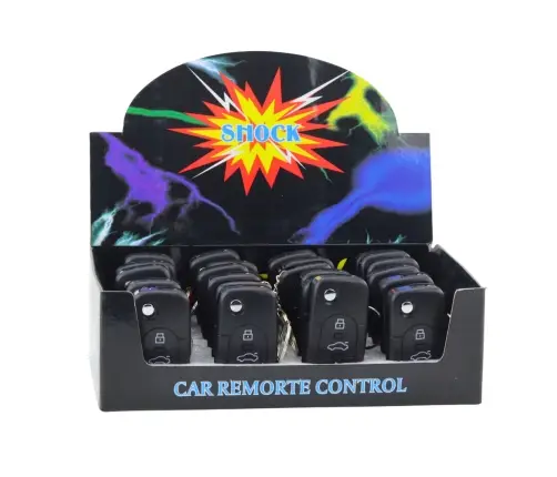 Keychain Car Remote Control LED Flashlight Shock 2 in 1