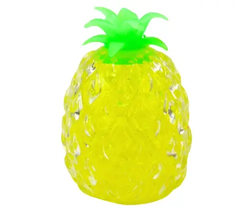 Pineapple Fruit Anti-Stress Squishy with Hydrogel Balls Yellow