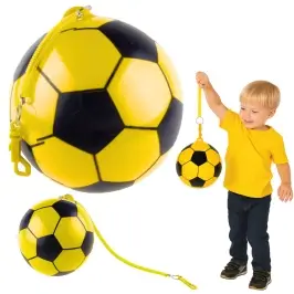 Rubber Soccer Ball Spring Holder Yellow 22cm