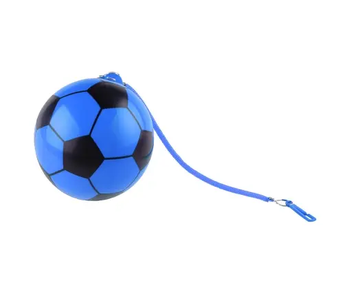 Rubber Soccer Ball Pattern Spring Holder Blue 22cm