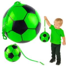 Rubber Soccer Ball Spring Holder Green 22cm