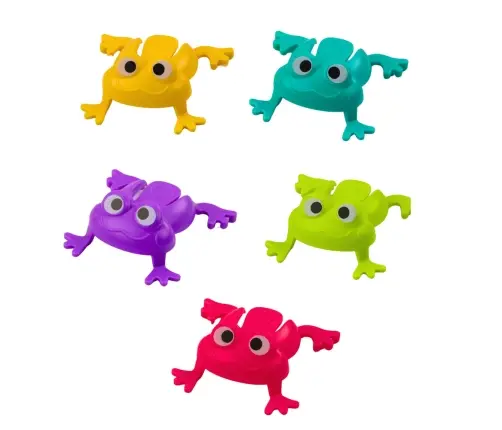 Jumping Frogs Arcade Game, 15-Frog Container, Green