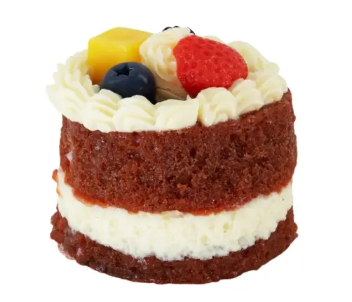 Squishy Fruit Cake Decorative Flexible Decoration 6 x 7 cm