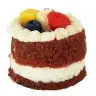 Squishy Fruit Cake Decorative Flexible Decoration 6 x 7 cm