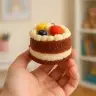 Squishy Fruit Cake Decorative Flexible Decoration 6 x 7 cm