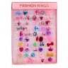 Beauty Set Children's Rings Colored Diamonds 50 pcs.
