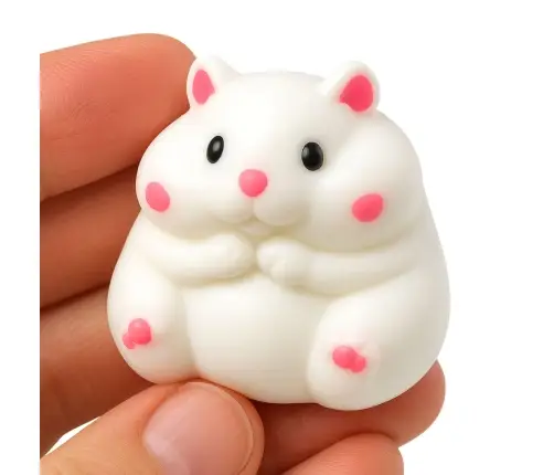 Soft Hamster Sensory Anti-Stress Squishy White 5cm Soft Hamster Sensory Anti-Stress Squishy White 5cm