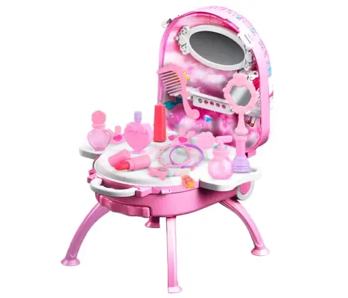 Beauty Set Dressing Table in a Suitcase 2 in 1 Accessories Unicorn Pink