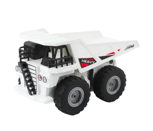 RC Remote Controlled Dump Truck with Lights and Sounds White 1:24