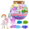 Creative DIY Terrarium Kit with Colorful Unicorn LED Lamp and Remote Control