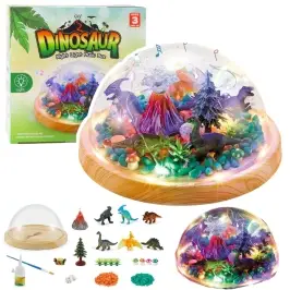 DIY Dinosaur Terrarium Creative Kit with Dome Night Light