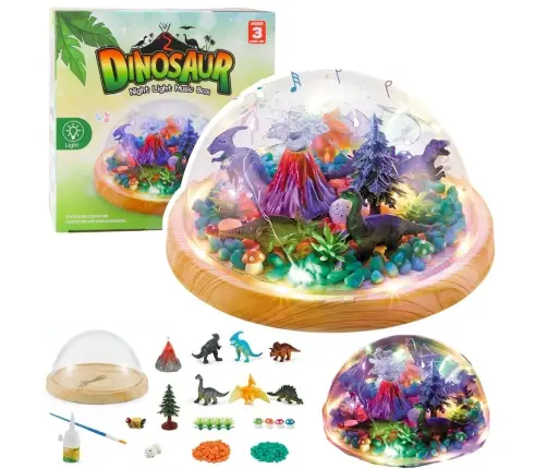 DIY Dinosaur Terrarium Creative Kit with Dome Night Light