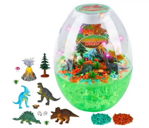 DIY Creative Dinosaur Terrarium Kit with Voice Control Night Light